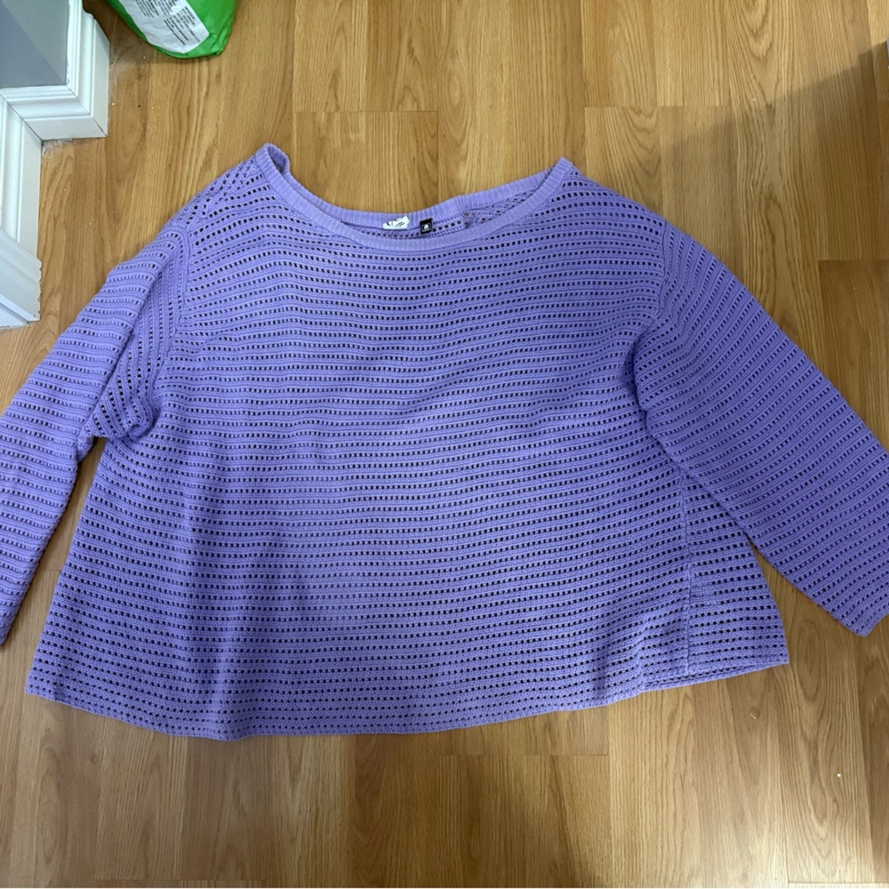 Purple Knit off the shoulder Sweater